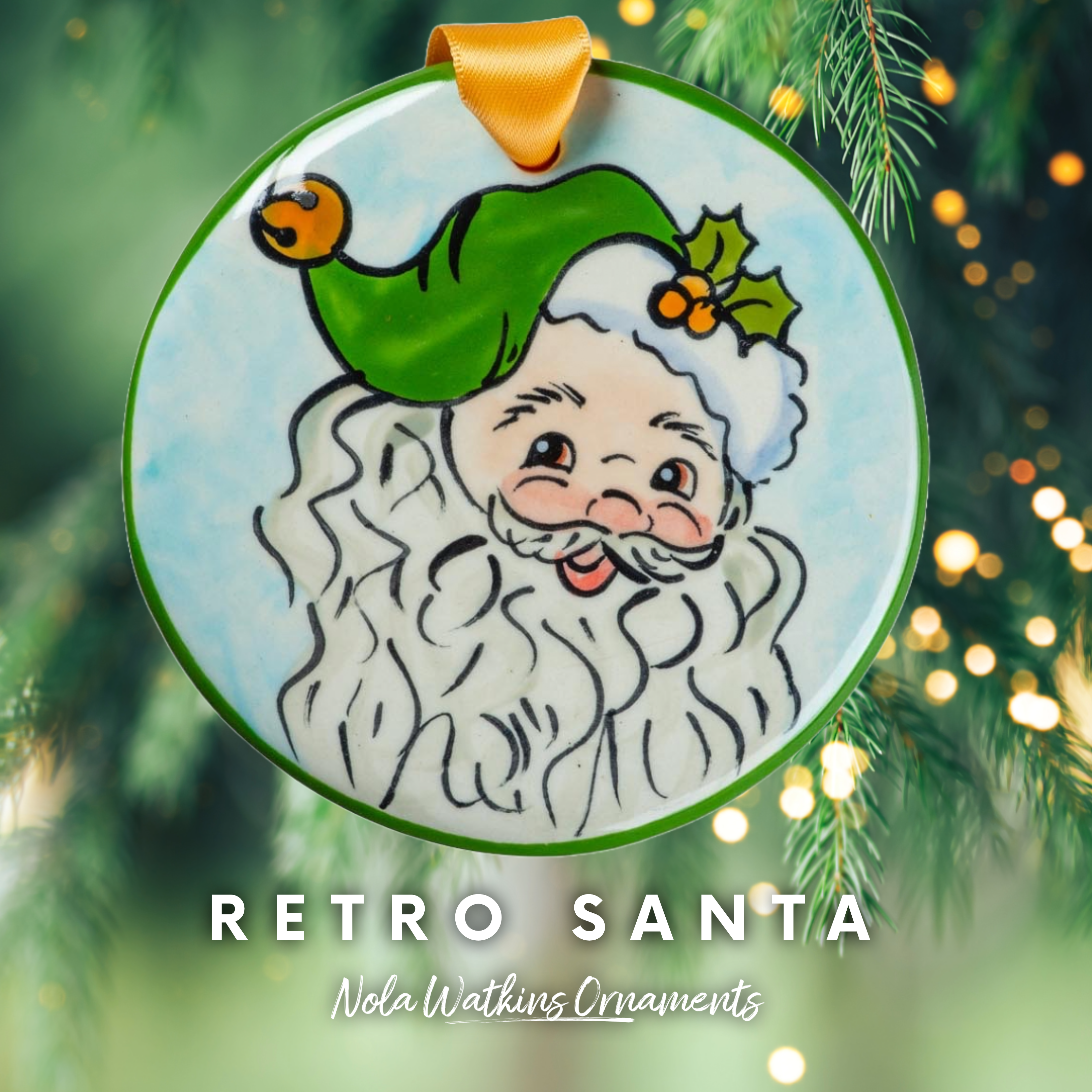 Retro Santa Green