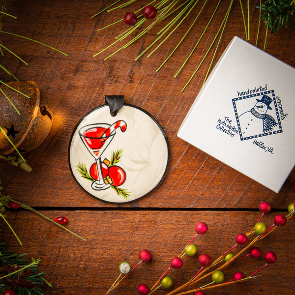 Christmas Cocktail Handpainted Ornament - The Nola Watkins Collection