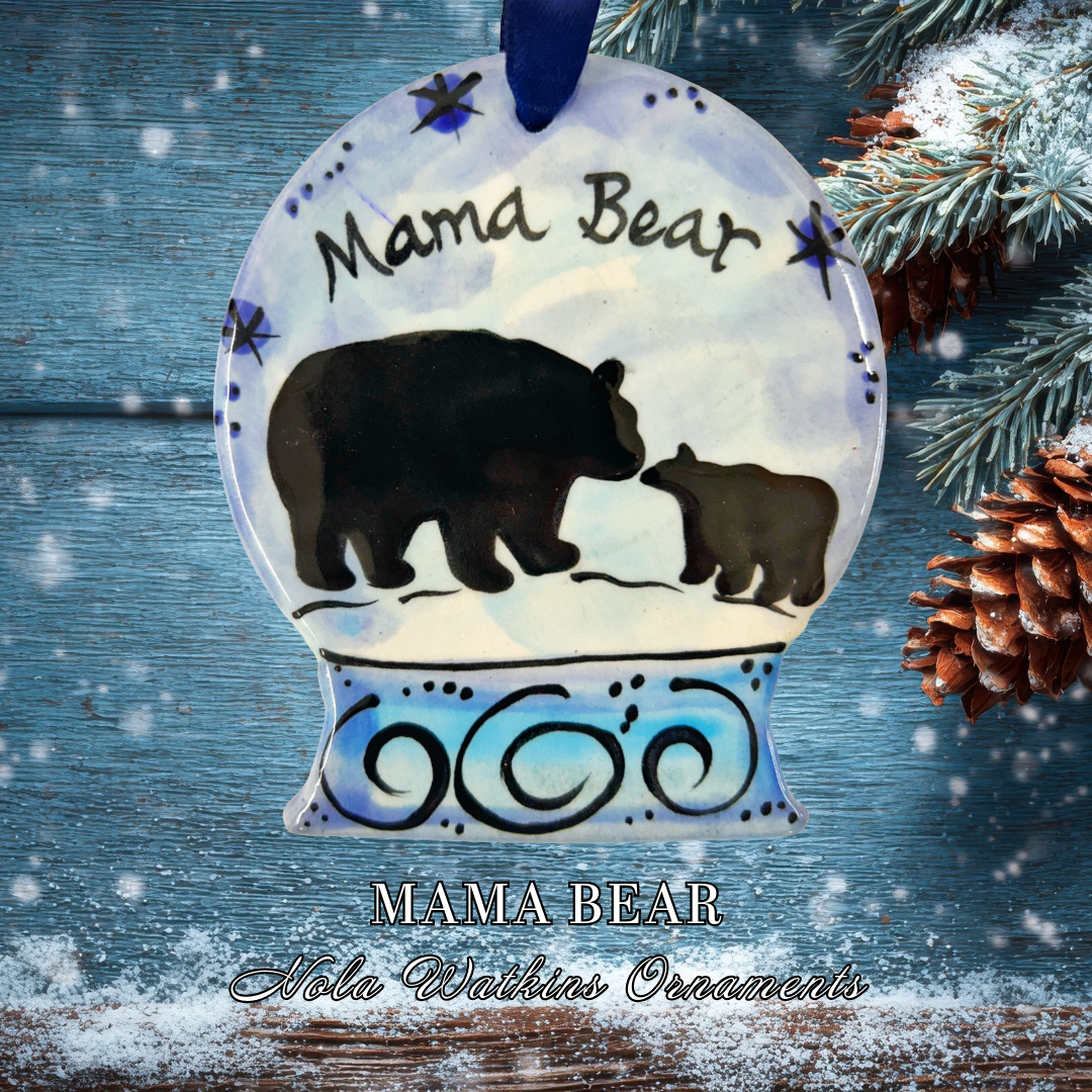 Snow Globe Mama Bear - The Nola Watkins Collection