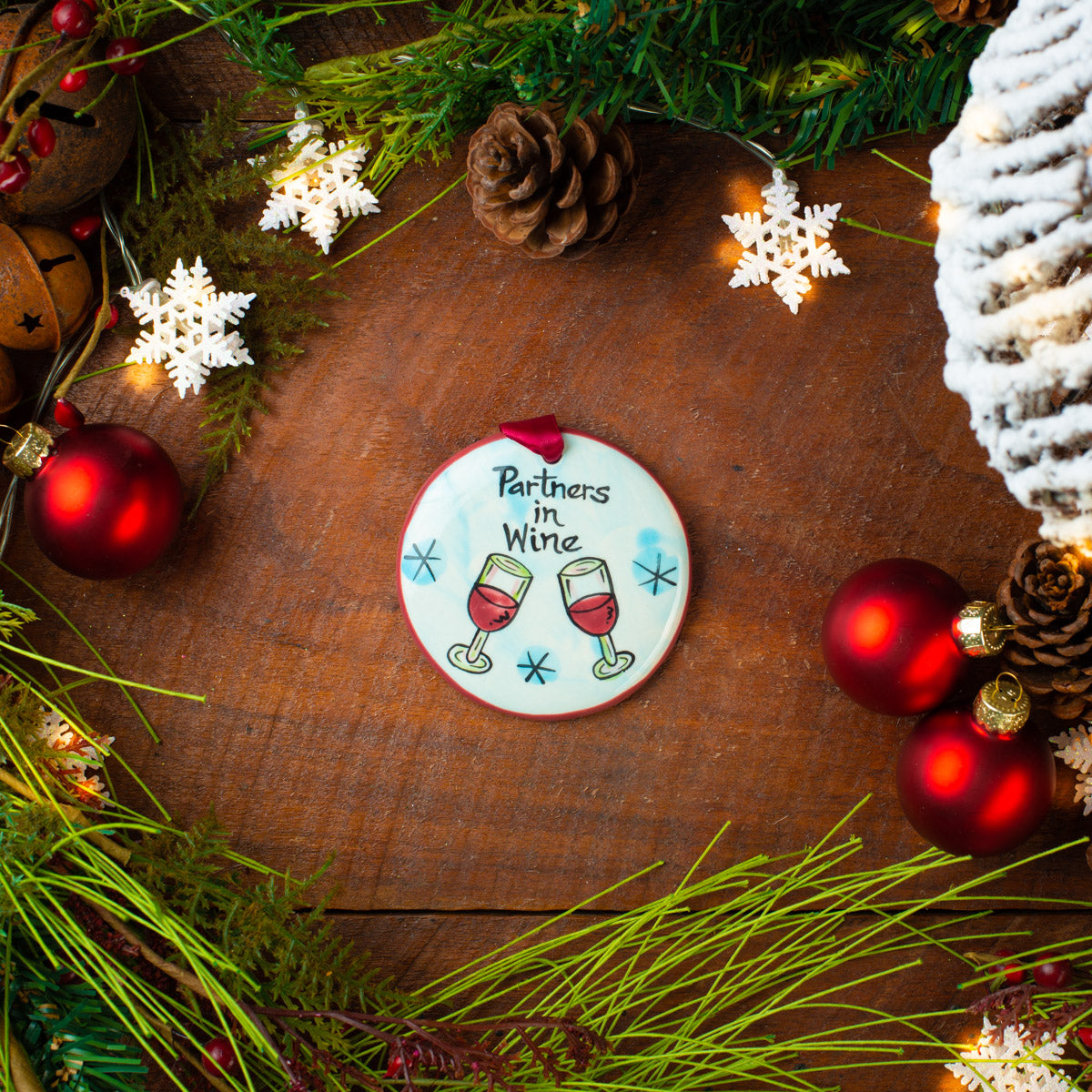 Wine Ornaments- Personalized Hand-painted Ornament from The Nola Watkins Collection™ - The Nola Watkins Collection
