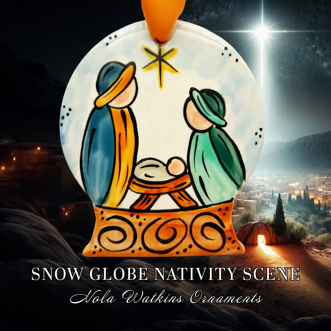 Snow Globe Nativity Scene - The Nola Watkins Collection