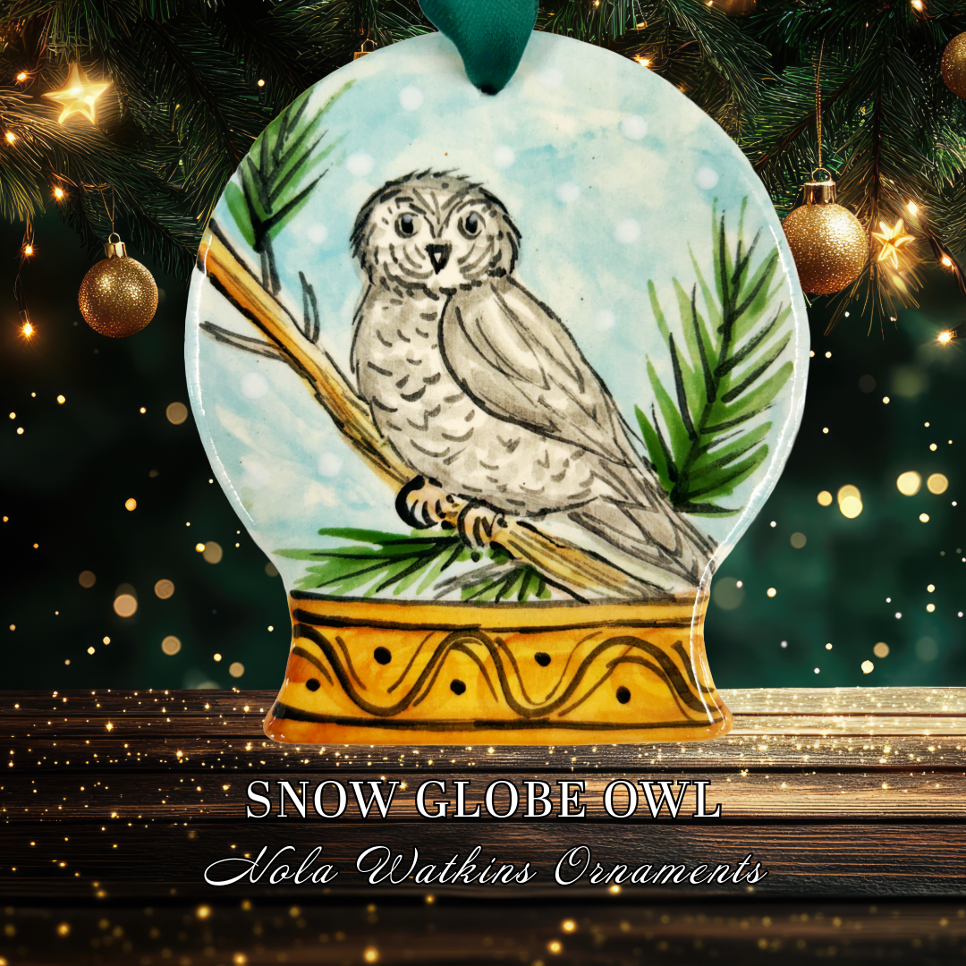 Snow Globe Owl - The Nola Watkins Collection