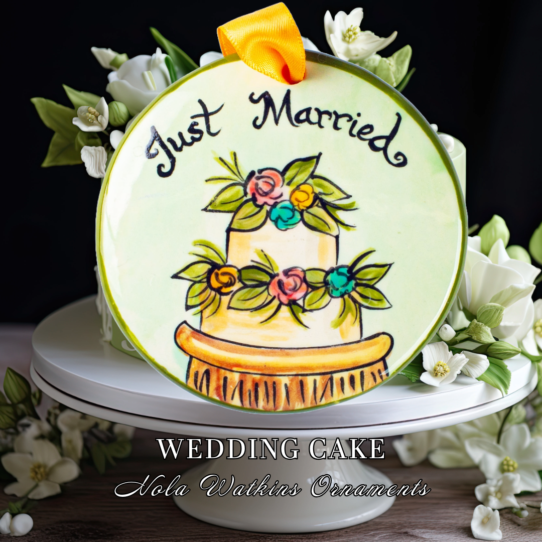 Just Married Wedding Cake