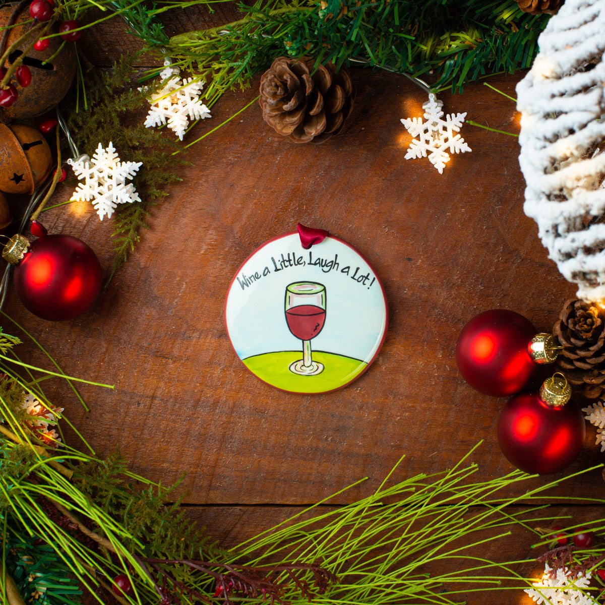 Wine Ornaments- Personalized Hand-painted Ornament from The Nola Watkins Collection™ - The Nola Watkins Collection