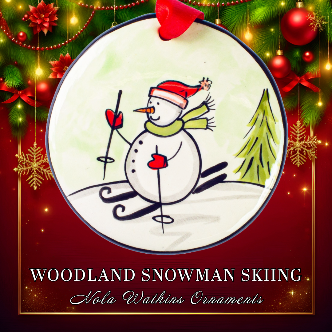 Woodland Collection Snowman Skiing