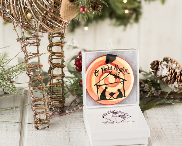 O Holy Night-Personalized Hand-painted Ornament from The Nola Watkins Collection™ - The Nola Watkins Collection