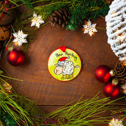 Baa Humbug-Personalized Hand-painted Ornament from The Nola Watkins Collection™ - The Nola Watkins Collection