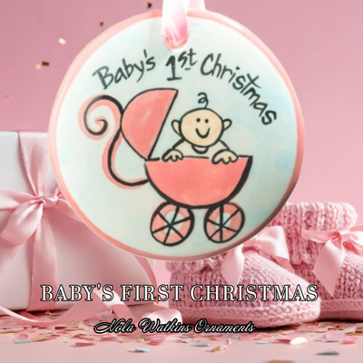 Baby's First Christmas Pink Buggy - The Nola Watkins Collection