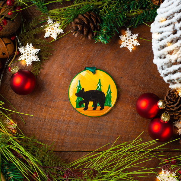 Black Bear Personalized Hand-painted Ornament - The Nola Watkins Collection