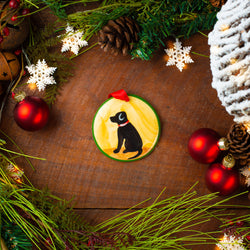 Black Lab Personalized Hand-painted Ornament - The Nola Watkins Collection