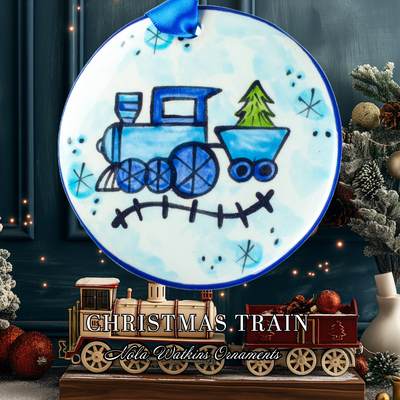 Christmas Train Blue - The Nola Watkins Collection