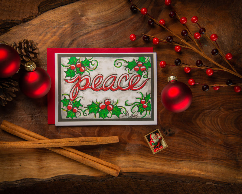 Peace-Classic Collection- Christmas Card Pack | Blank Winter Holiday Cards - The Nola Watkins Collection