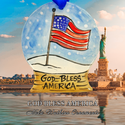 Snow Globe God Bless America - The Nola Watkins Collection