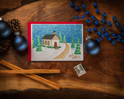 Church-Holiday Collection Christmas Card Pack | Blank Winter Holiday Cards - The Nola Watkins Collection