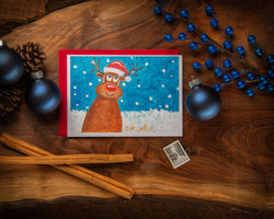 Reindeer-Holiday Collection- Christmas Card Pack | Blank Winter Holiday Cards - The Nola Watkins Collection