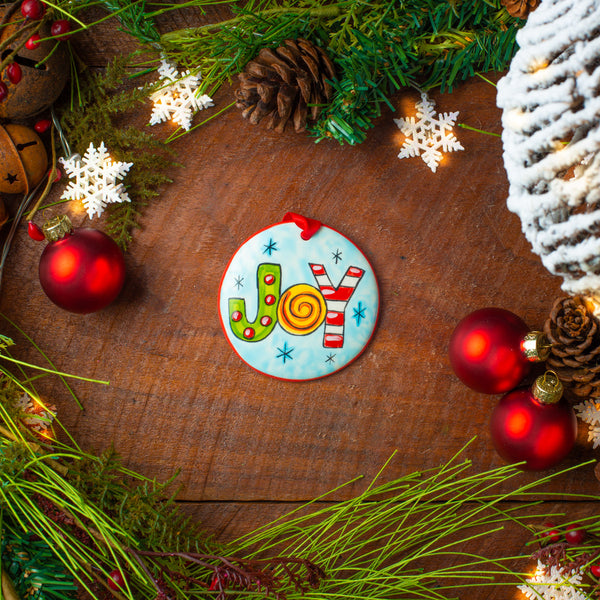 Joy - Personalized Hand-painted Ornament from The Nola Watkins Collection™ - The Nola Watkins Collection