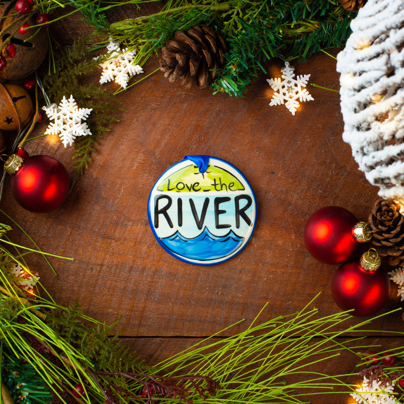 Love the River Personalized Handpainted Christmas Ornament - The Nola Watkins Collection