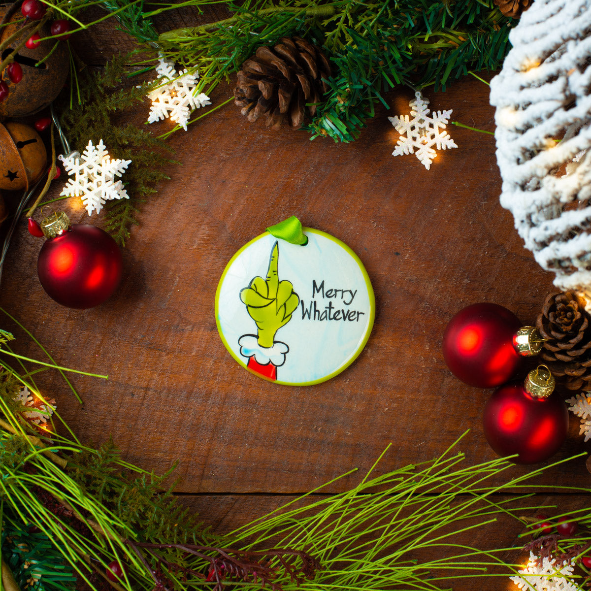 Merry Whatever Handpainted Christmas Ornament - The Nola Watkins Collection