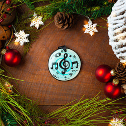 Music Notes New Handpainted Ornament - The Nola Watkins Collection