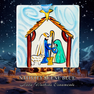 Nativity Scene Blue - The Nola Watkins Collection