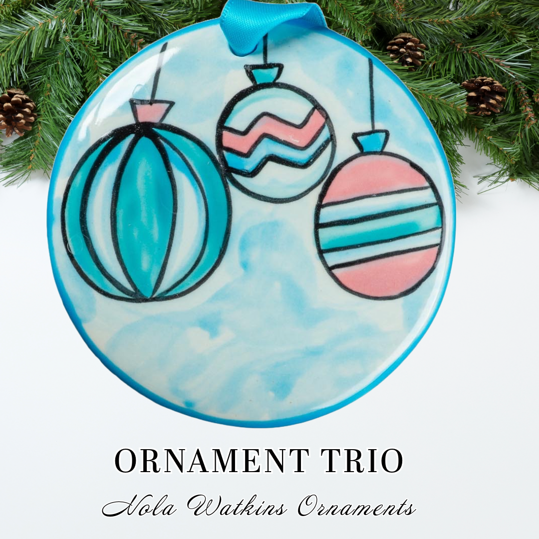 Ornament Trio Pink/Blue