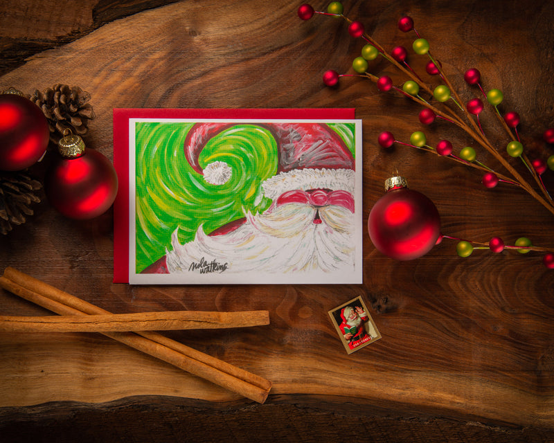 Santa-Whimsical Collection- 2021 Christmas Card Pack | Blank Winter Holiday Cards - The Nola Watkins Collection
