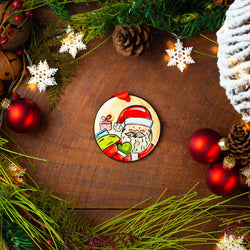 Santa Presents Handpainted Ornament - The Nola Watkins Collection