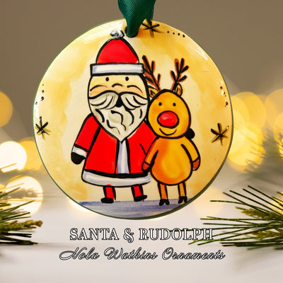 Santa and Rudolph - The Nola Watkins Collection