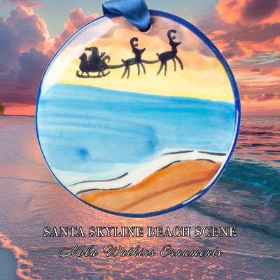 Santa Skyline Beach Scene - The Nola Watkins Collection