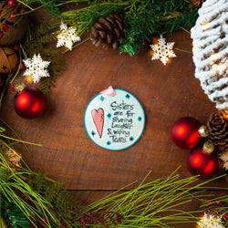 Sisters Handpainted Ornament - The Nola Watkins Collection