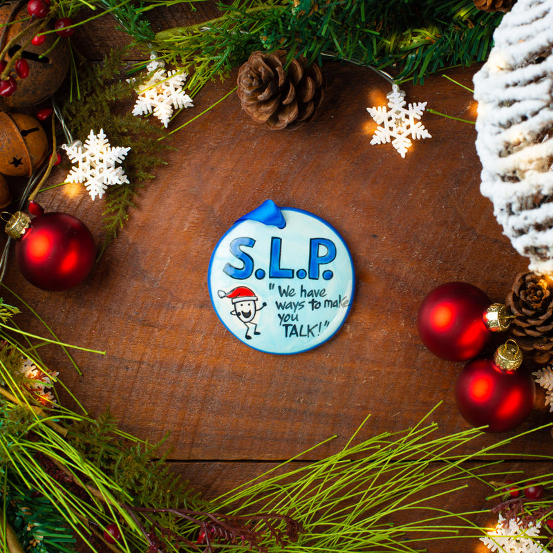 SLP "Speech Therapist" Handpainted Ornament - The Nola Watkins Collection