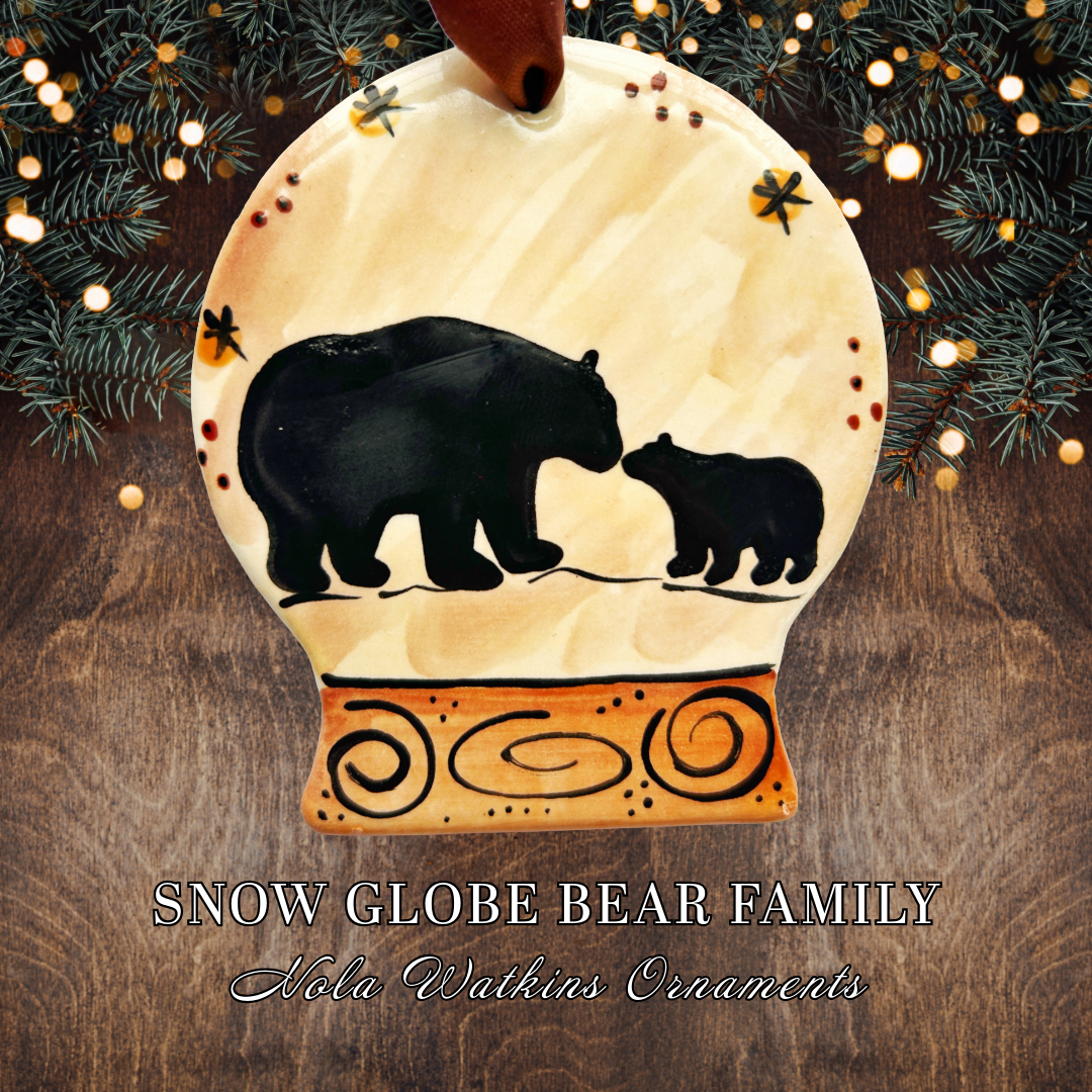 Snow Globe Bear Family - The Nola Watkins Collection
