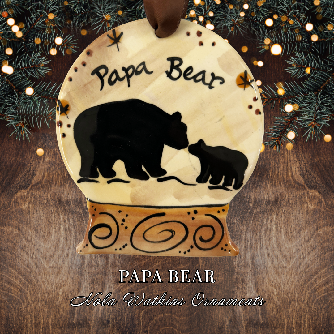 Snowglobe Papa Bear - The Nola Watkins Collection