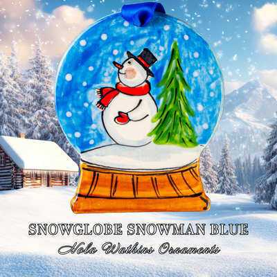 Snowglobe Snowman Blue - The Nola Watkins Collection