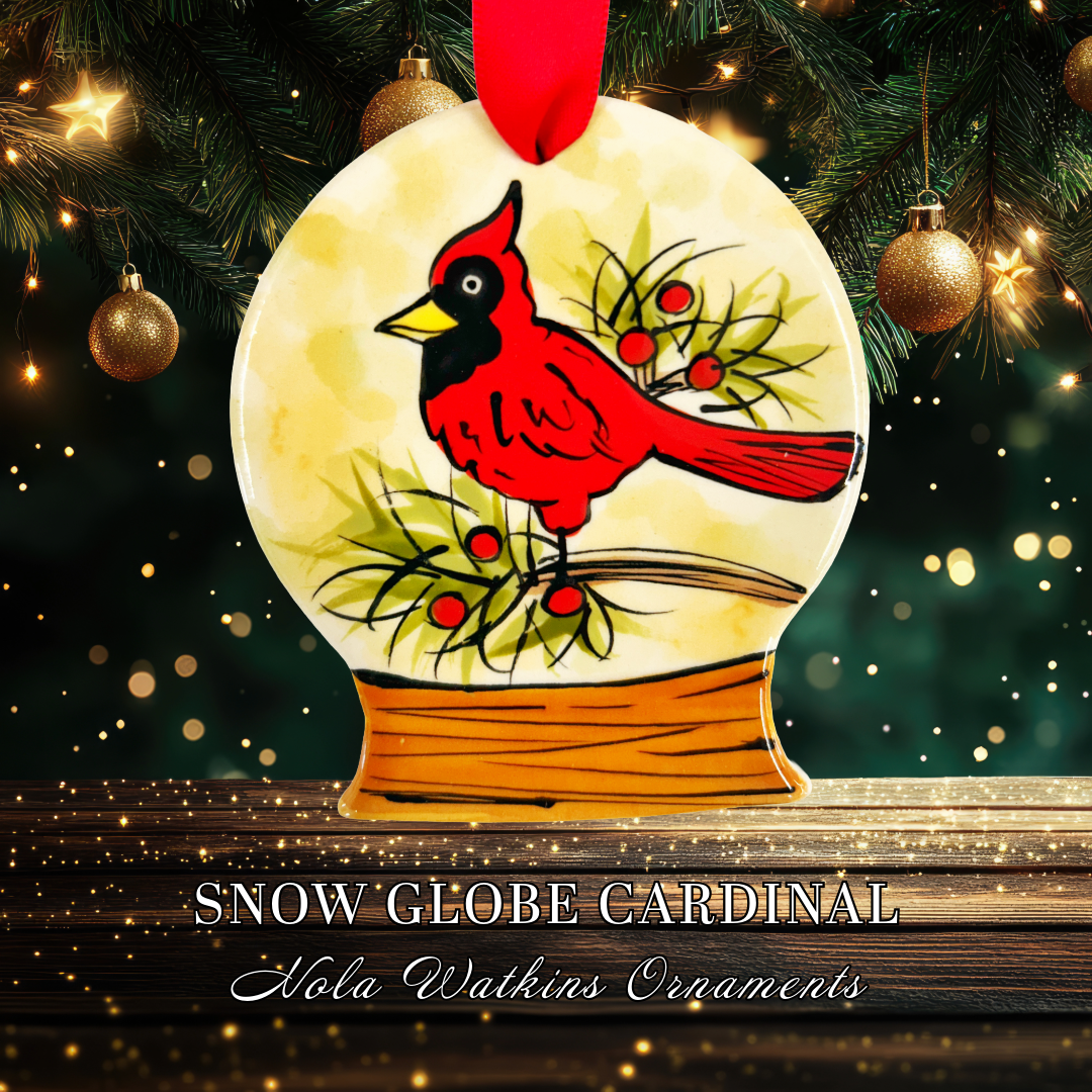Snow Globe Cardinal - The Nola Watkins Collection