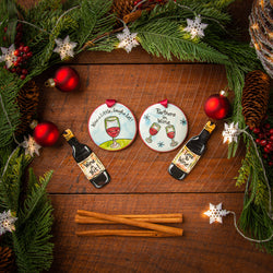 Wine Ornaments- Personalized Hand-painted Ornament from The Nola Watkins Collection™ - The Nola Watkins Collection