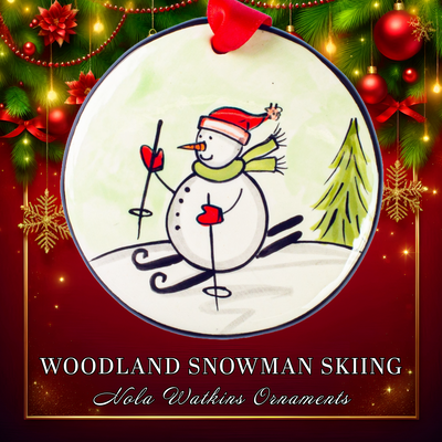 Woodland Collection Snowman Skiing - The Nola Watkins Collection