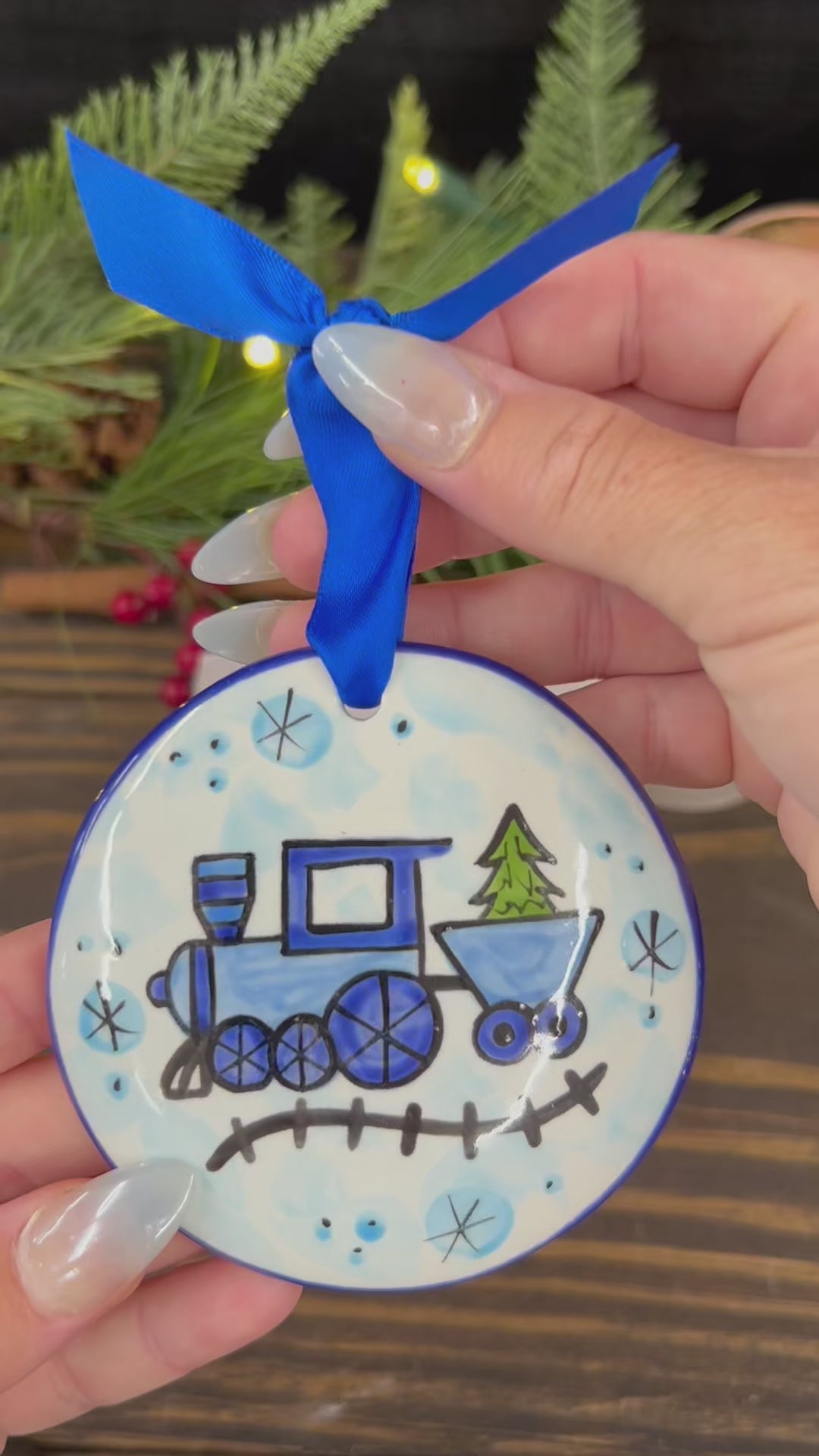 Load video: Christmas Train Blue