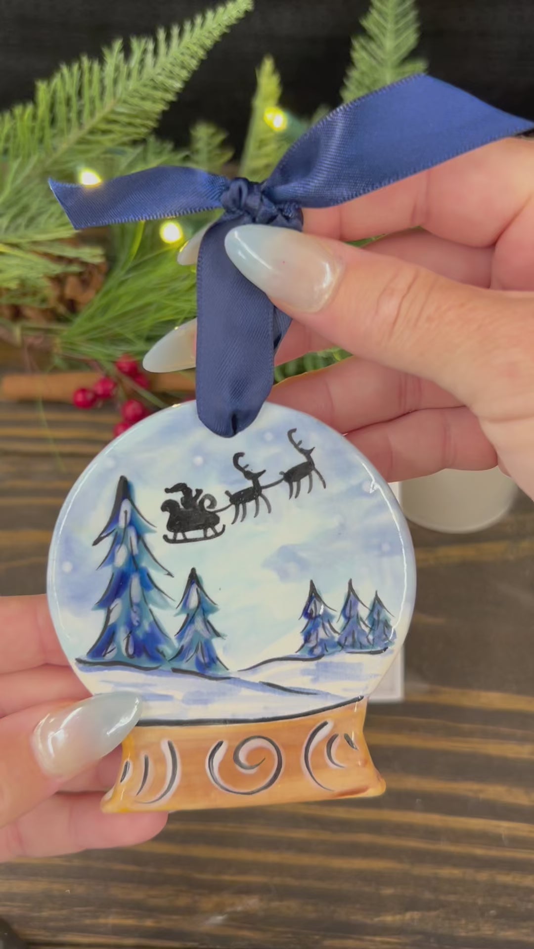 Load video: Snowglobe Santa Skyline