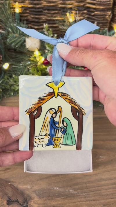 Nativity Scene Blue