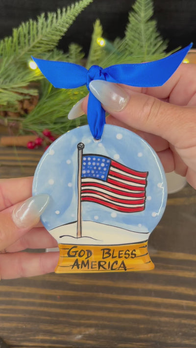 Snow Globe God Bless America