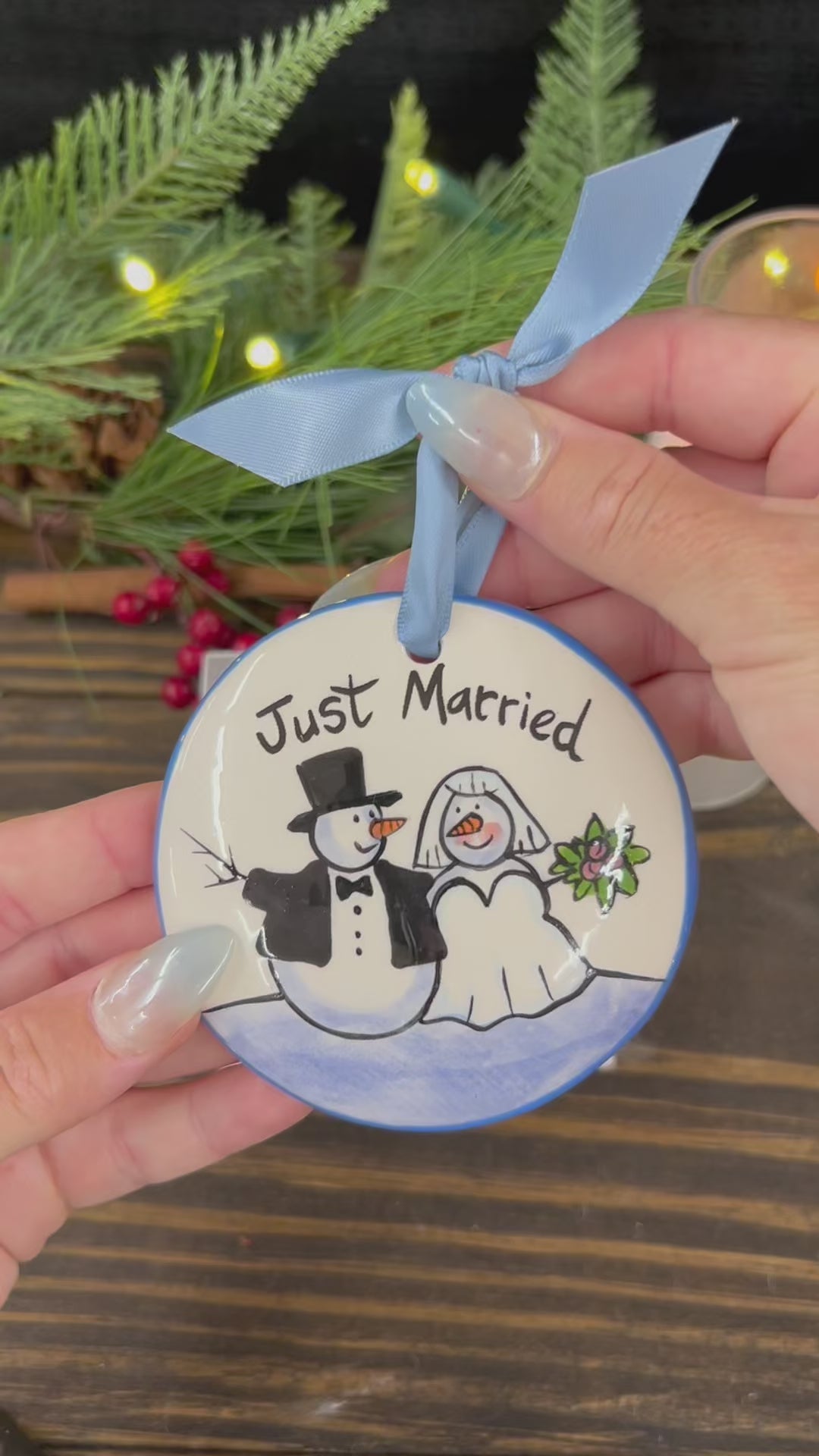 Load video: Just Married Snowcouple