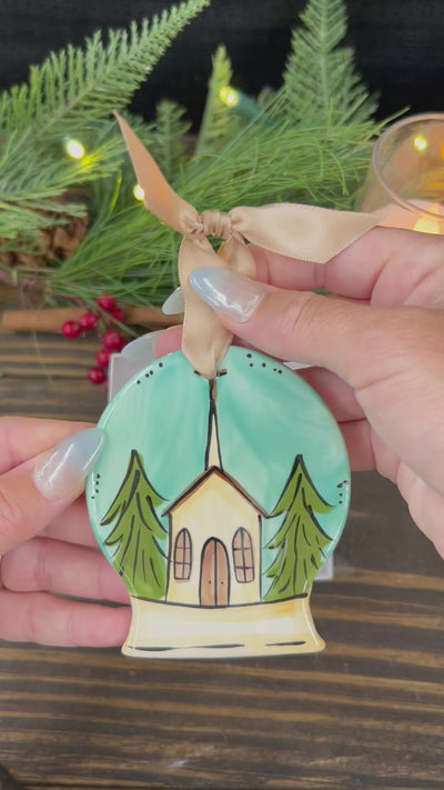 Snow Globe Winter Church