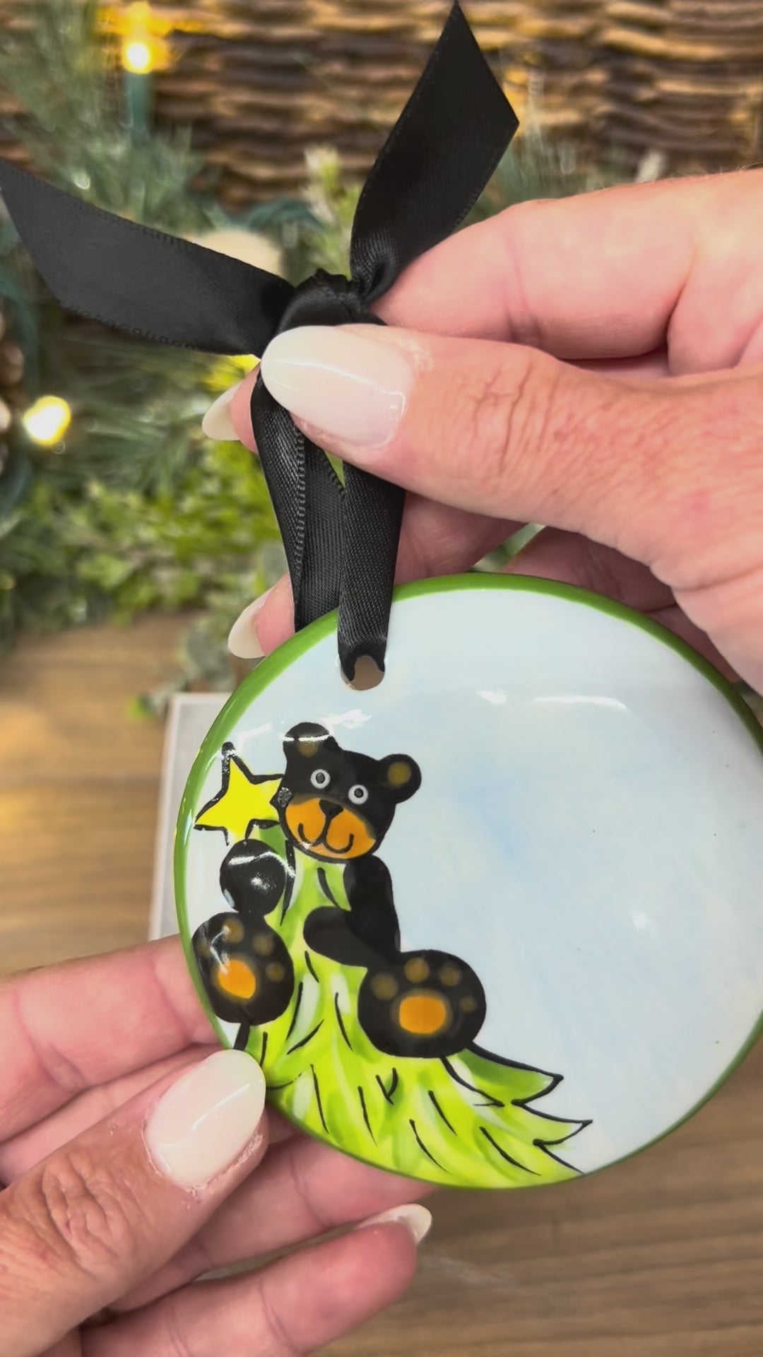 Load video: Bear in Christmas Tree