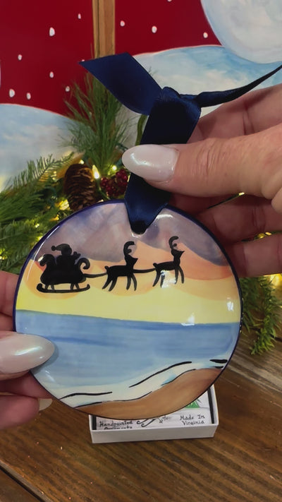Santa Skyline Beach Scene