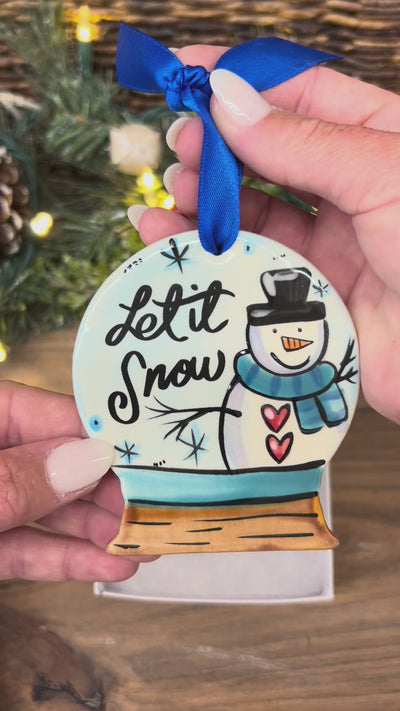 Snowglobe Snowman Let It Snow