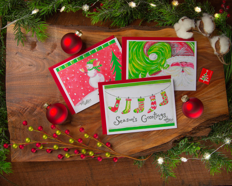 Whimsical Collection 2021 Christmas Card Pack | Blank Winter Holiday Cards - The Nola Watkins Collection