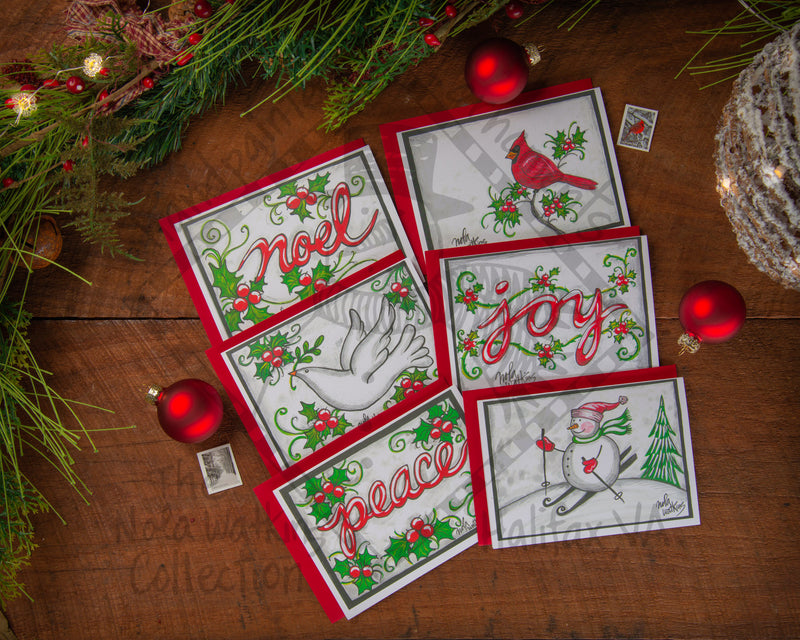 "12" Classic Collection 2021 Christmas Card Pack | 12 Blank Winter Holiday Cards - The Nola Watkins Collection