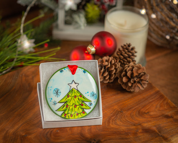 Christmas Tree Handpainted Personalized Ornament - The Nola Watkins Collection