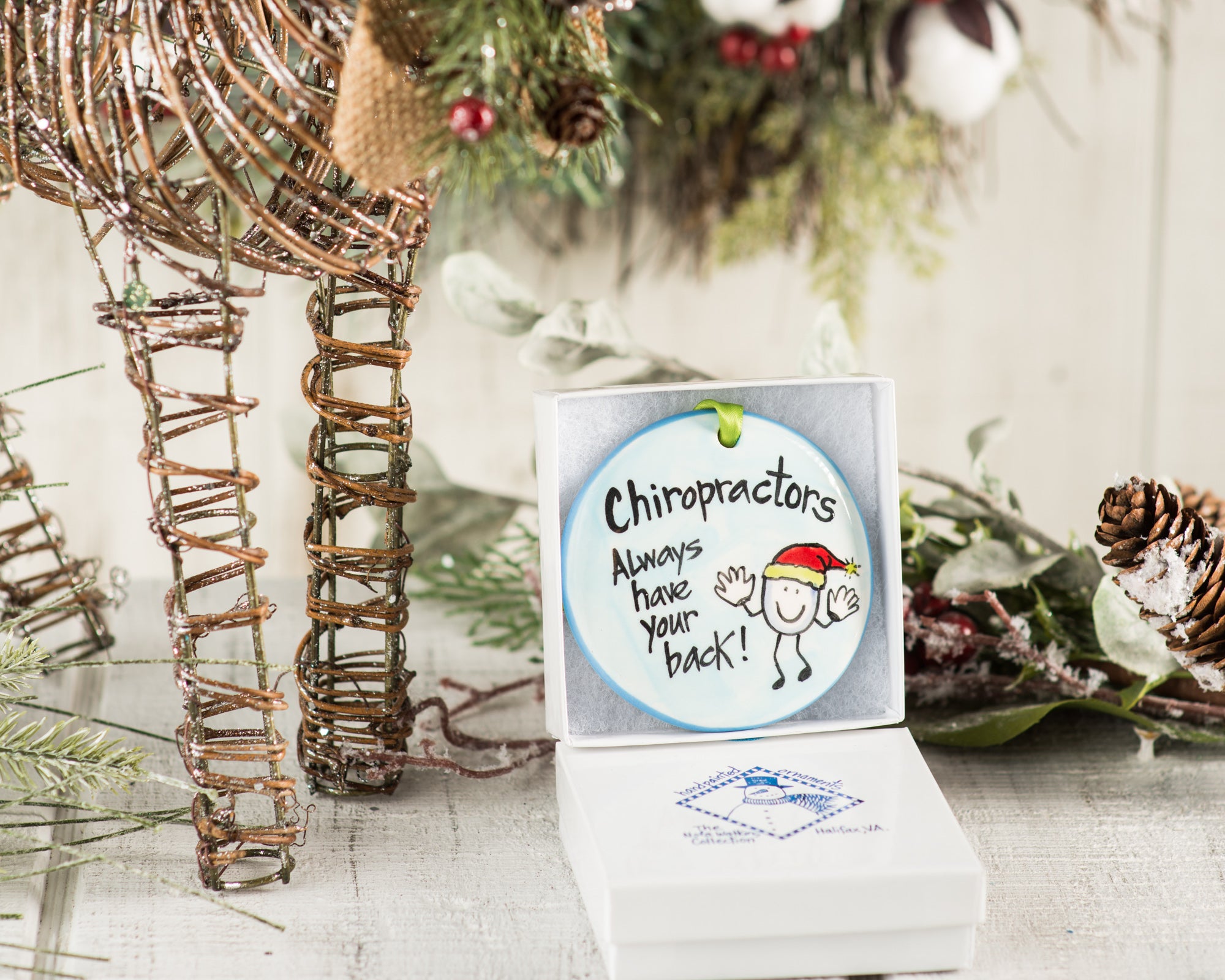 Chiropractor Handpainted Ornament - The Nola Watkins Collection